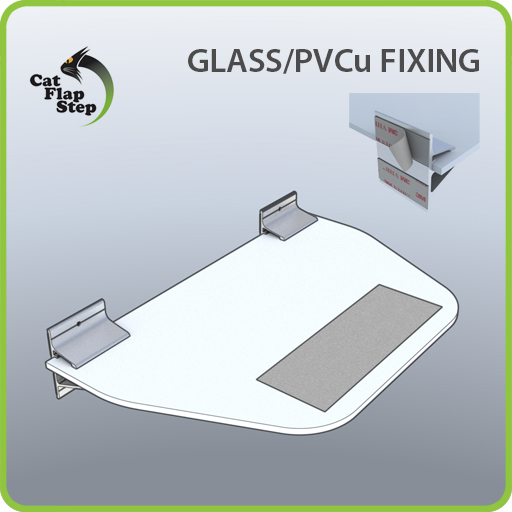 Cat Flap Step - Glass/PVCu fixings